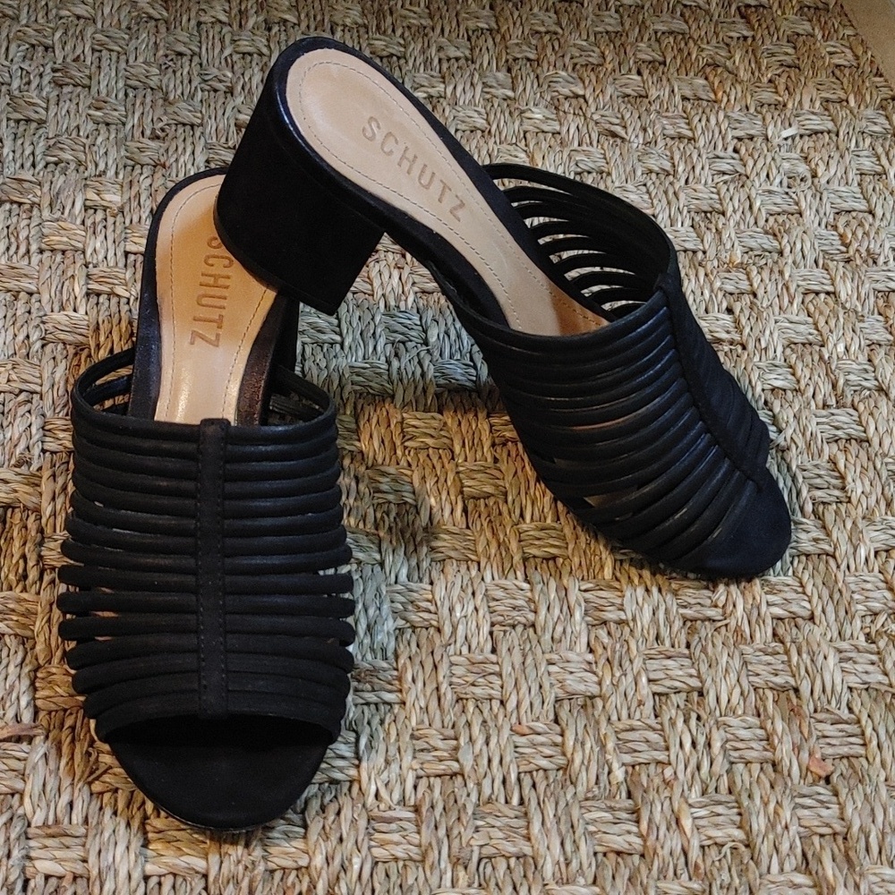 Schutz Black Cecilia Slip-on Shoes